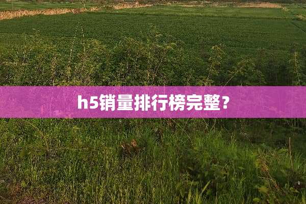 h5销量排行榜完整？