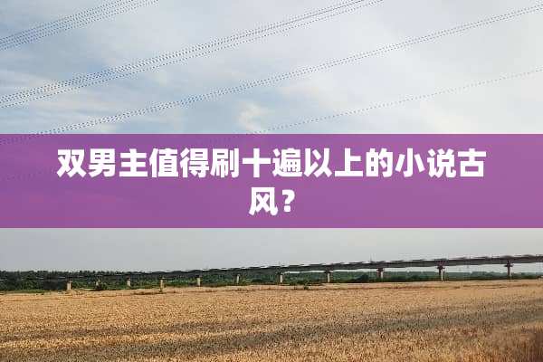 双男主值得刷十遍以上的小说古风？