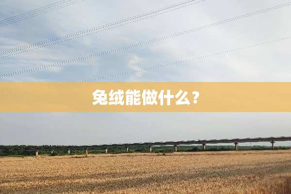 兔绒能做什么？