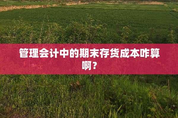 管理会计中的期末存货成本咋算啊？