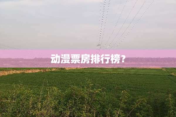 动漫票房排行榜？