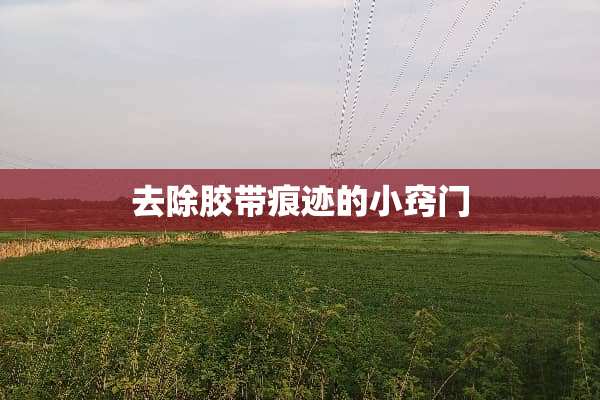 去除胶带痕迹的小窍门