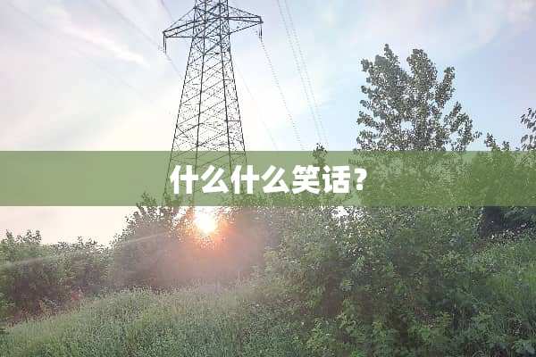 什么什么笑话？