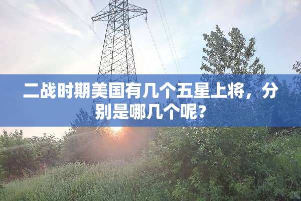 二战时期美国有几个五星上将，分别是哪几个呢？