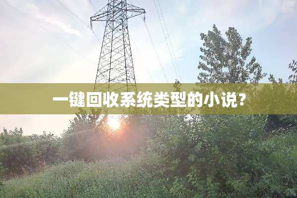 一键回收系统类型的小说？