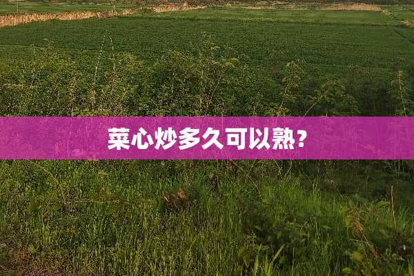 菜心炒多久可以熟？
