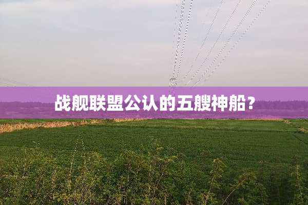 战舰联盟公认的五艘神船？