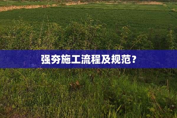 强夯施工流程及规范？