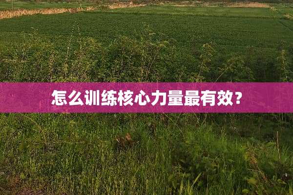 怎么训练核心力量最有效？