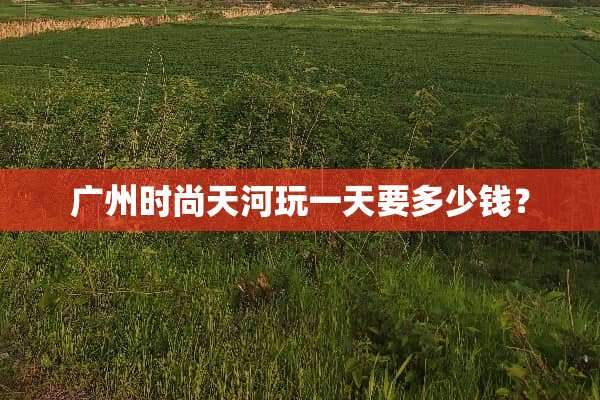 广州时尚天河玩一天要多少钱？