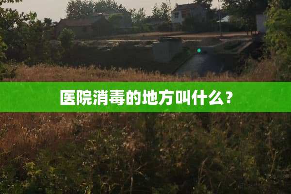 医院消毒的地方叫什么？