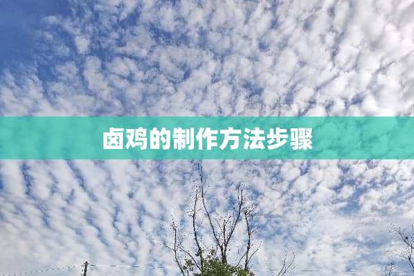 卤鸡的制作方法步骤