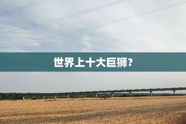 世界上十大巨狮？