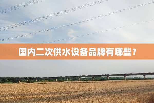 国内二次供水设备品牌有哪些？