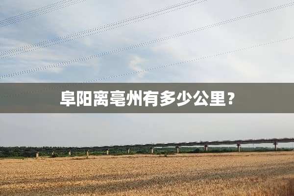 阜阳离亳州有多少公里？