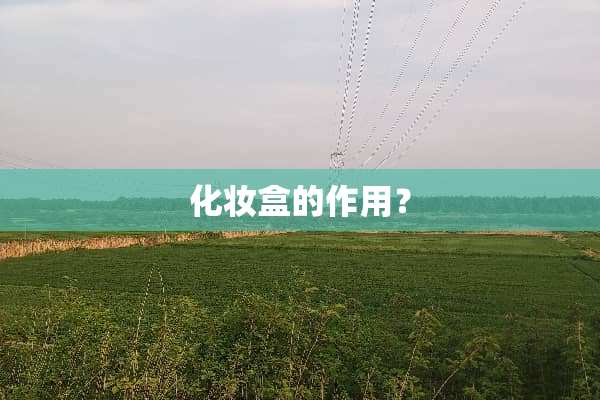化妆盒的作用？
