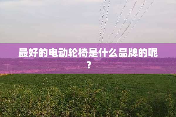 最好的电动轮椅是什么品牌的呢？