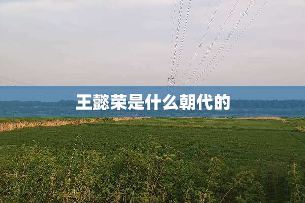 王懿荣是什么朝代的
