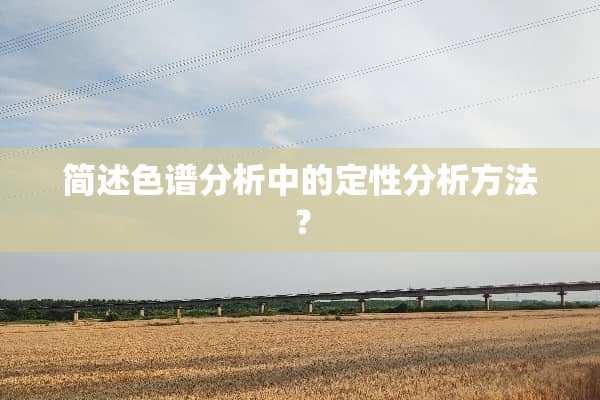 简述色谱分析中的定性分析方法？