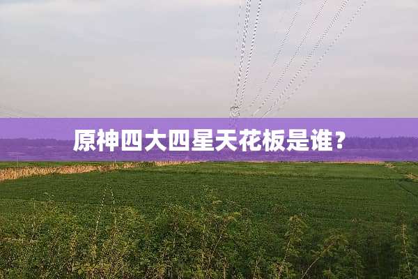 原神四大四星天花板是谁？