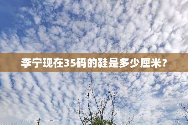 李宁现在35码的鞋是多少厘米？
