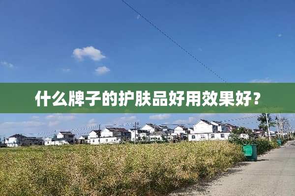 什么牌子的护肤品好用效果好？