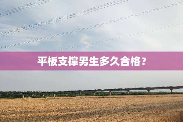 平板支撑男生多久合格？