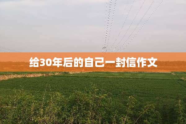 给30年后的自己一封信作文