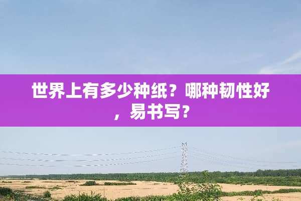 世界上有多少种纸？哪种韧性好，易书写？
