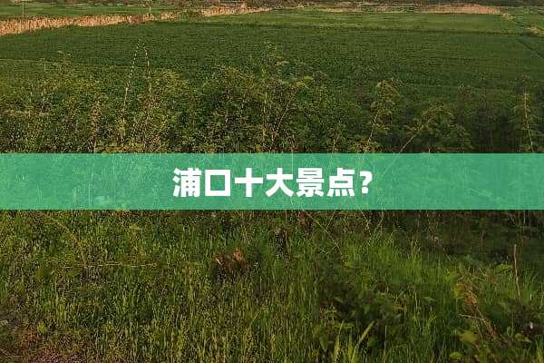 浦口十大景点？