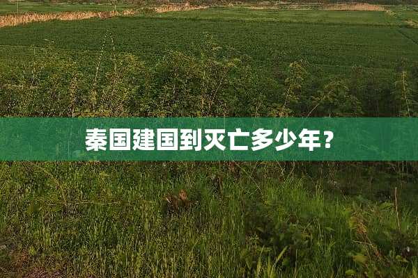 秦国建国到灭亡多少年？