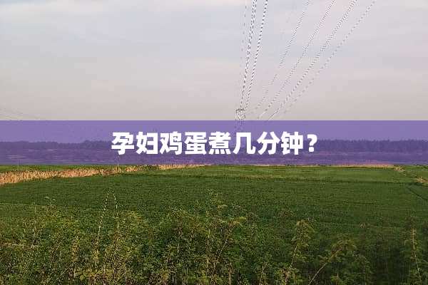 孕妇鸡蛋煮几分钟？