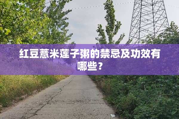 红豆薏米莲子粥的禁忌及功效有哪些？
