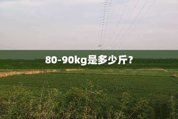 80-90kg是多少斤？