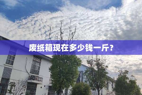 废纸箱现在多少钱一斤？