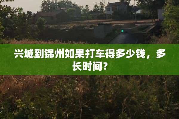 兴城到锦州如果打车得多少钱，多长时间？
