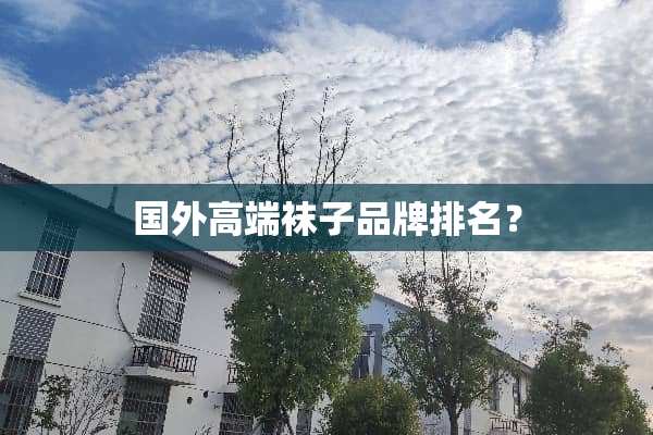 国外高端袜子品牌排名？