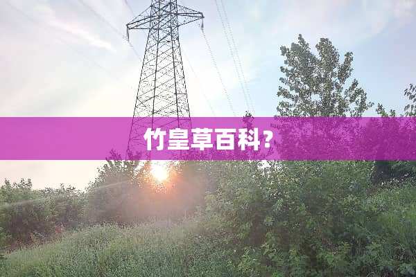 竹皇草百科？