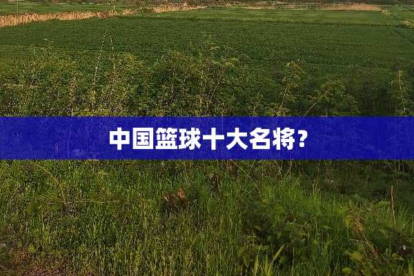 中国篮球十大名将？