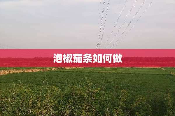 泡椒茄条如何做