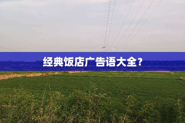 经典饭店广告语大全？
