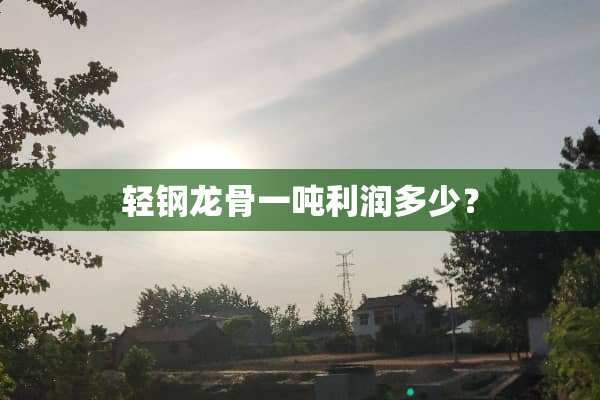 轻钢龙骨一吨利润多少？