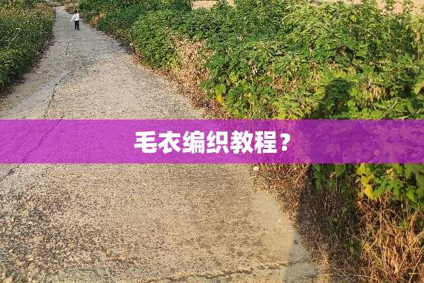 毛衣编织教程？
