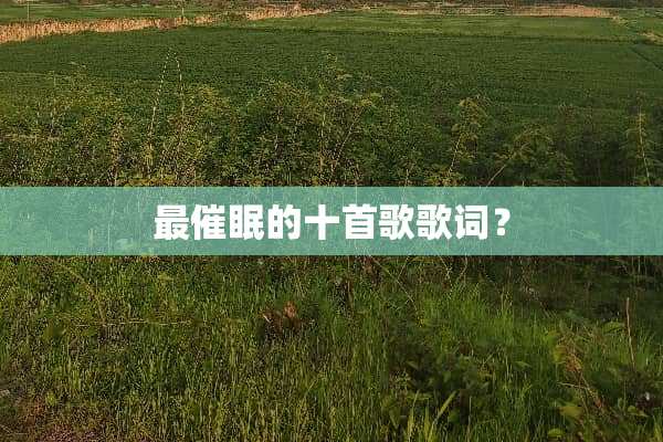 最**的十首歌歌词？