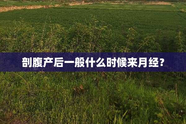 剖腹产后一般什么时候来月经？