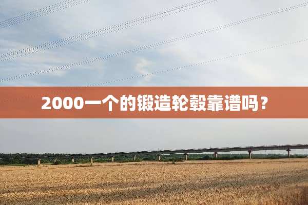 2000一个的锻造轮毂靠谱吗？