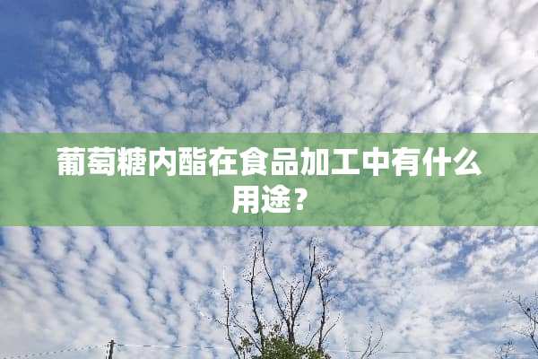 葡萄糖内酯在食品加工中有什么用途？