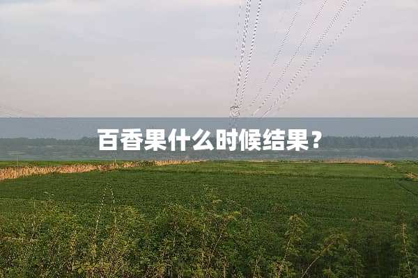百香果什么时候结果？
