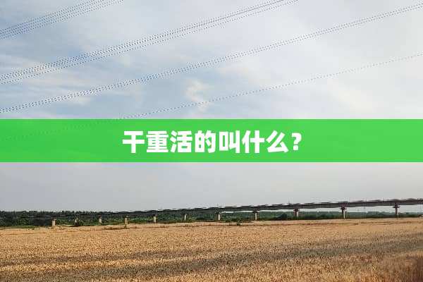 干重活的叫什么？