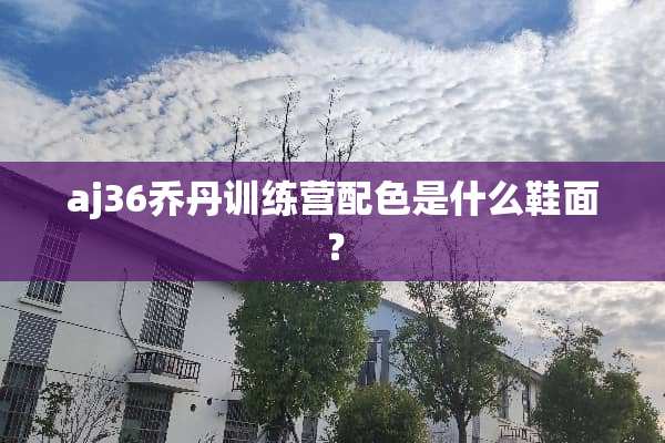 aj36乔丹训练营配色是什么鞋面？